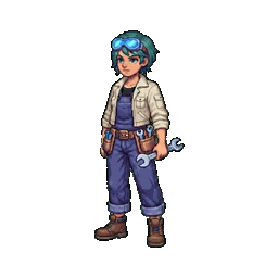 Moonlit Mechanic idle animation generated by Spritey AI